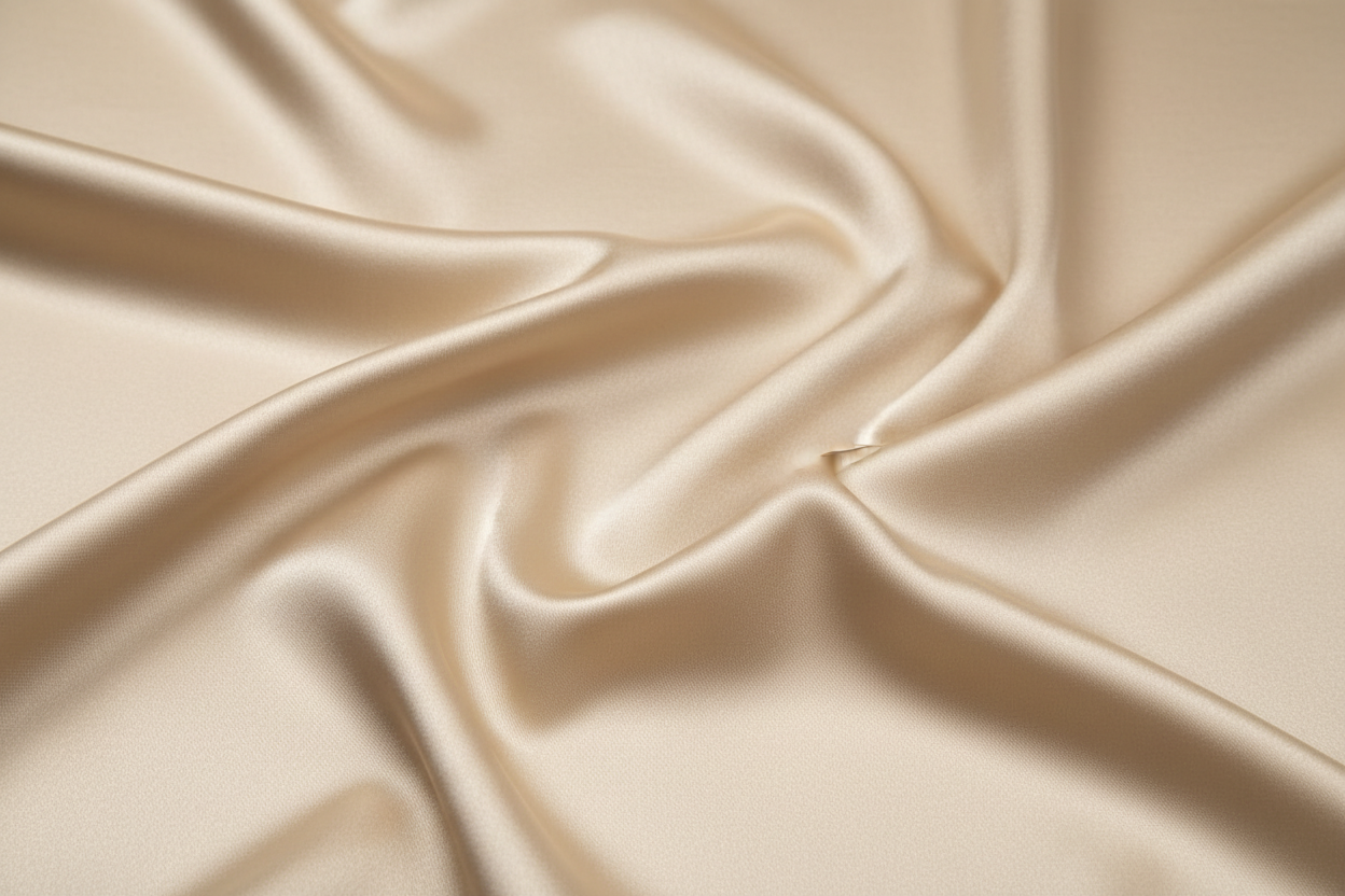 smooth cream beige satin 
